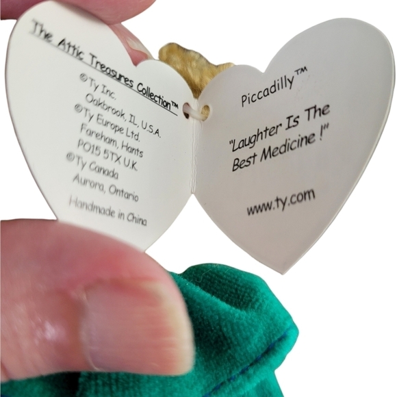 RARE TY Beanie Babies 1993 Piccadilly Attic Treasures Collection with Tag Errors - Picture 5 of 8